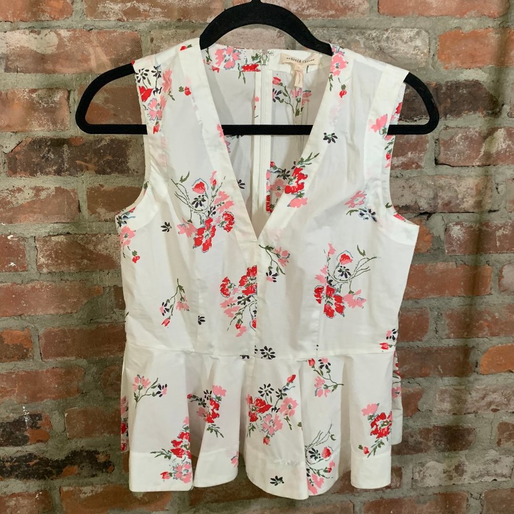 Rebecca Taylor Floral Peplum Top